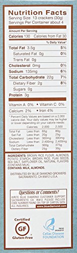 Blue Diamond Almond Cracker Crisps, Flax Seed, 4.25 Oz #TOP2