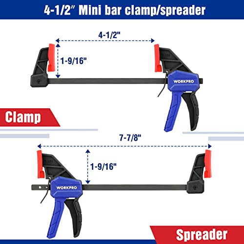 WORKPRO Mini Bar klemmen voor houtbewerking, 6 