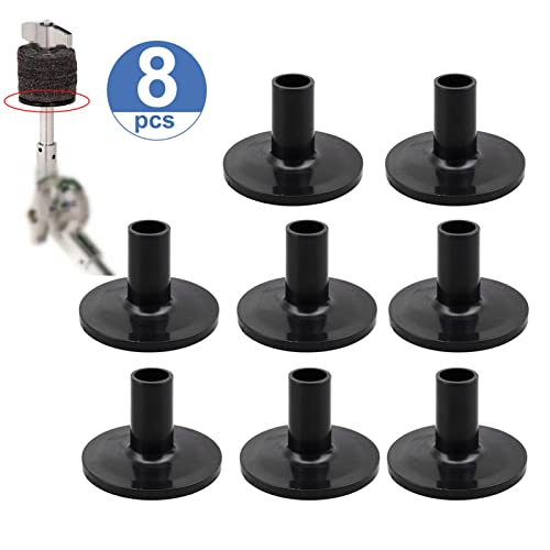8 piezas de protectores para platillos con base de brida para instrumentos de batería, prácticos, portátiles, de plástico resistente al desgaste miniatura 5