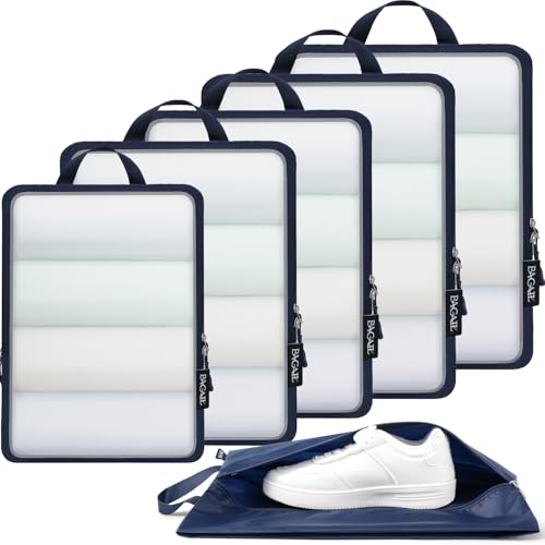 Image of BAGAIL 6 Set Ultralight Compression Packing Cubes Packing Organizer for Travel Accessories Luggage Suitcase Backpack