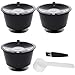 3pcs Kaffee Kapsel Wiederverwendbarer Dolce Gusto Kaffeekapseln Kaffeekapsel Ersatz Kapsel Kapseln Mit LöFfel Und BüRste NachfüLlbare Kaffeekapsel Filtertasse Mit Einem LöFfel Und Einem Puderpinsel