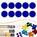 Menolana 10Pcs Pool Cue Tip Pads Ferrule Pads Acrylic Repair Part Spare Part 0.55inch Replacement Billiards Accessory for Competition, Blue