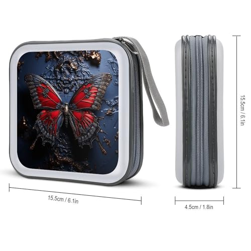 Bolsa de almacenamiento para CD con cremallera y espacio para 40 DVD 3
