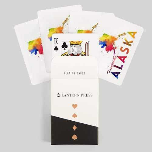 Baraja de Poker 52 cartas Fairbanks Alaska acuarela miniatura 6
