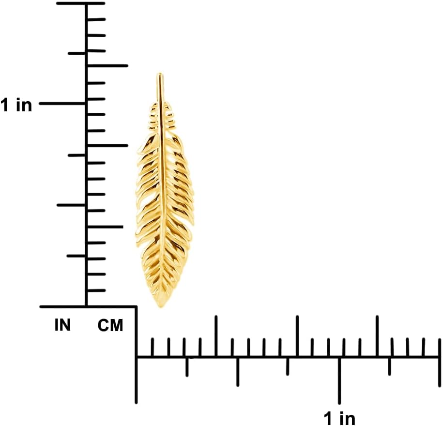 Hawaiian Silver Jewelry Dainty Feather Pendant Necklace - 18-Inch Sterling Silver Feather Necklace - 925 Sterling Silver - Image 3