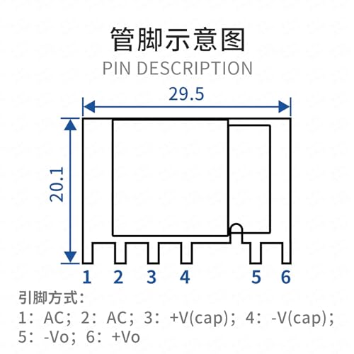 Módulo de fuente alimentación aislado AC/DC 220V a 15V 670mA transformador 2