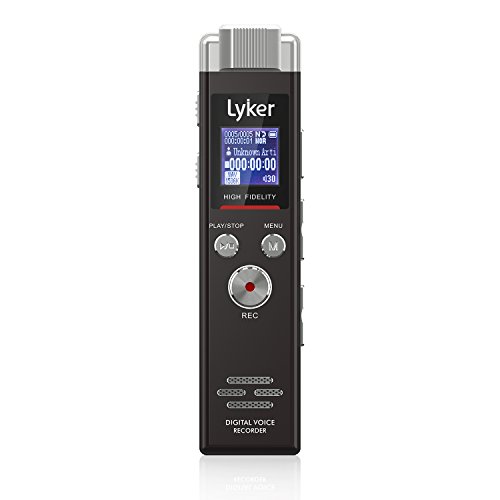 Digital Voice Recorder, 8GB Audio Recorder for Lectures Voice Activated Sound Recorder Dictaphone 5 AVR Levels High Fidelity PCM Dual Microphone, 48KHz Sampling, Record Subsection and Time Mark