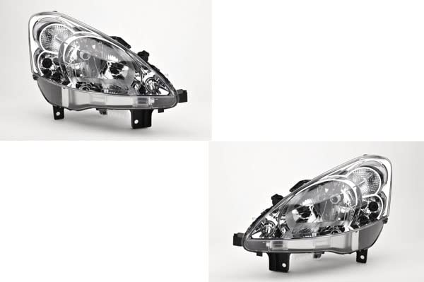 Johns, juego de faros compatible con Peugeot Partner (7) 04/08-02/12, juego de faros H4 izquierdo y derecho