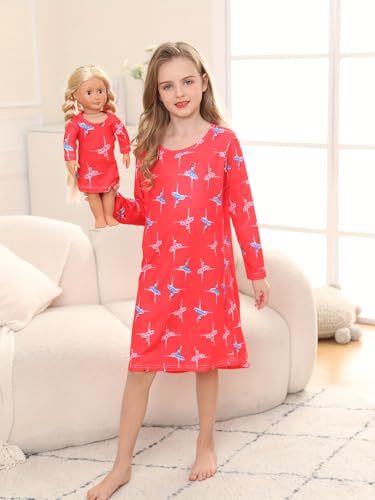Bow Dream Girl Dress Cute and Matching American Girl Doll Clothes Accessories for Girls Dresses Set Dancing Girl4