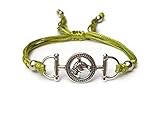  Bracelet personnalisable TÊTE DE CHEVAL. AU GALOP. MORS À CHEVAL. CRINS. CAVALIER. ÉQUITATION cordon satin couleur aux choix; création sur mesure; Handmade