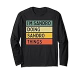 sandra giornale maglia Detto sarcastico in colori retrò e vintage con testo invecchiato, divertente idea regalo personalizzata per tutti con umorismo, sarcasmo e nome Sandro.