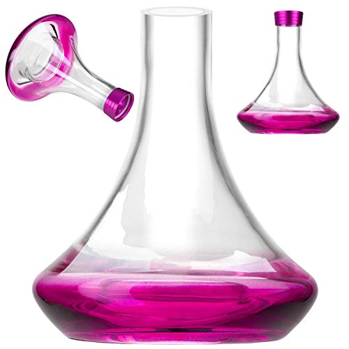 DILAW® Tornado Shisha Glas Bowl Ersatzglas ohne Gewinde, Farbe: Pink