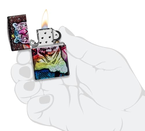 Encendedor Zippo Mystic Tiger Diseño Multicolor miniatura 6