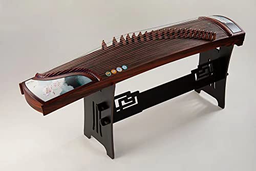 LANDTOM High level Dalbergia cochinchinensis?????Wood Guzheng(163cm) with Hand-Carved Craftwork For Adults/Children/Senior/Intermediate/Beginner (A)