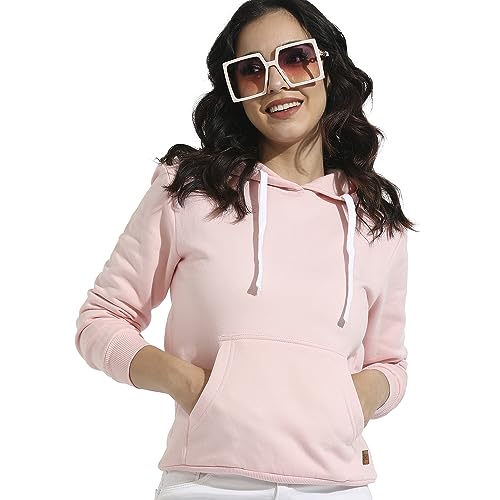 Image of PINACOLADA Women's Pullover Hoodie with Kangaroo Pockets for Casual Wear | Hooded Neck | Long Sleeve | Drawstring Closure | Cotton Sweatshirt Crafted with Comfort Fit for Everyday Wear