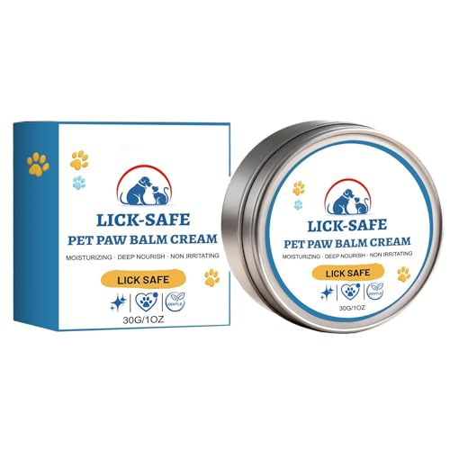 Pata de perro Lick-Safe - para chupete de nariz de cachorro de 30 g, humectante y calmante totalmente natural | Almohadillas y hocico agrietados para gato Pie agrietado Razas medianas grandes