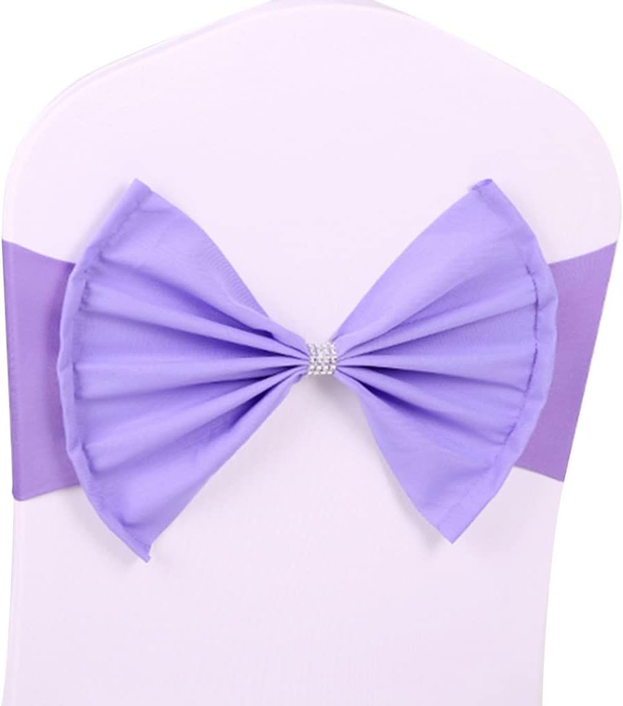 Chair Sashes for Party 10-50pcs Chair Sashes Diamond Sequins Chair Sashes Elastic Chair Strap Decorative Floral Ribbon (Color : A Size : 10) (F*10)
