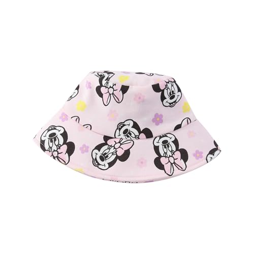 Disney Minnie Mouse Baby Girls French Terry Shortall Overalls T-Shirt and Hat 3-Piece Set for Infants4