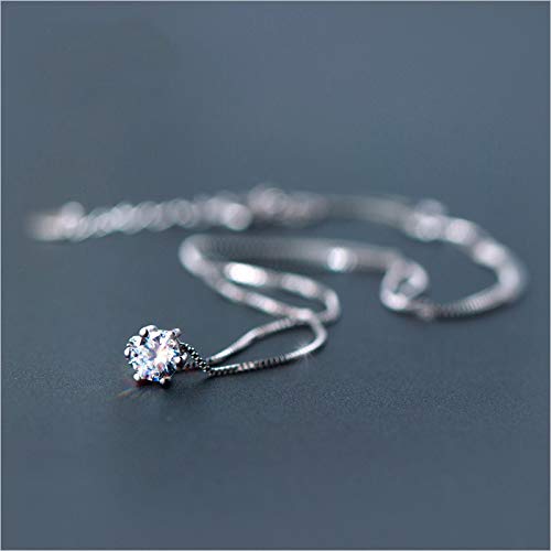 Collier de pendentif transparent en argent 925 pour vos soirées