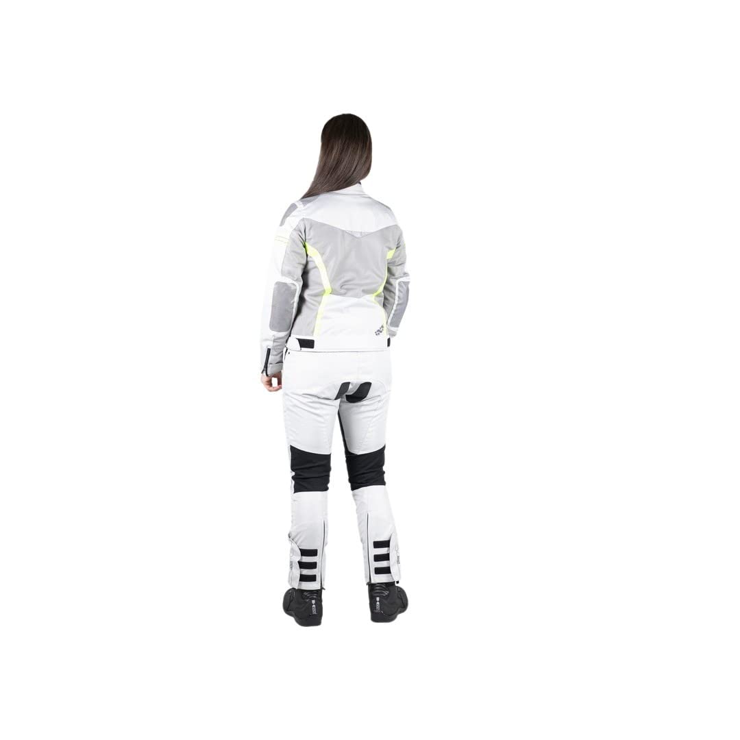IXS Trigonis-Air Damskie spodnie motocyklowe tekstylne, jasnoszary/czarny, S