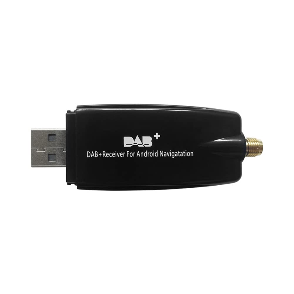 Dab+ Antena Receptora Aérea Coche Dab+ Caja de Radio Digital Interfaz USB Portátil para Android 5.1 y Superior Radio de Coche