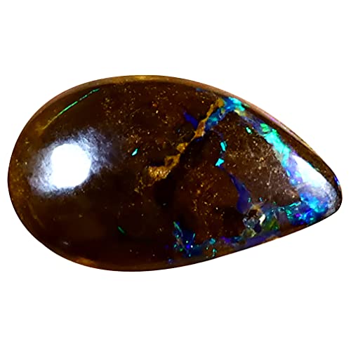 Opale Koroit d'Australie naturelle 2.77 ct | Pierre précieuse multicolore loose gemme 12x7mm