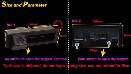 Waterproof 170 ° Reversible Vehicle Specific Handle Integrated in Luggage Handle Reversing Rear View Camera Reversing Camera for VW Tiguan Touareg Golf VI Variant A3 A4 A6L A8 - Image 3