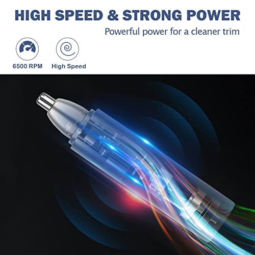 Nooa Ear Nose Hair Trimmer For Men Women Usb Rechargeable Electric Facial Hair Trimmer With Dual-Edge Stainless Steel Blades,Professional Waterproof For Nose Ear Eyebrow Beard #TOP3