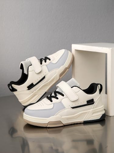 Boys Girls Outdoor Sports Shoes, Board Shoes，Breathable Comfortable with Soft Padded Neck, Fashionable Retro Basketball Sneaker4