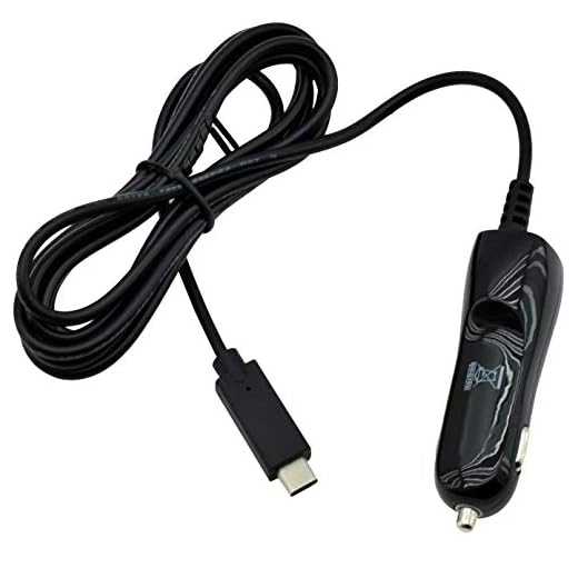 Favory-Shop billaddkabel kompatibel med GoPro Hero 7 Black | Silver | Vit | USB-C Typ-C USB 3.0 SuperSpeed PKW/LKW 12-24V laddare laddningskabel laddkabel