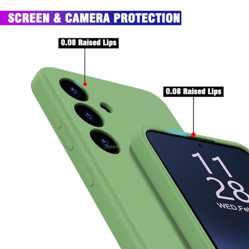 Image of MOBILOVE Back Cover Case for Samsung Galaxy S25 Plus 5G | Pure Liquid Soft Matte Silicone Case with Logo and Comes with Camera and Screen Protection Back Cover for Samsung Galaxy S25 Plus 5G (Mint)