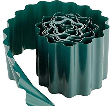 Garden Mile Rouleau de bordure en plastique vert 15 cm x 30 m pour pelouses, parterres de fleurs, pierres, protection de l'herbe, des parterres de plantes, bricolage, aménagement paysager extérieur Cover