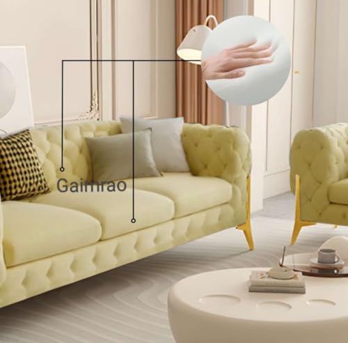 Image of Classic 3+1= 4 Seater with Footrest Seater Sofa Set Luxury Chesterfield Modern Fahionalable Sleeper Sofa for Living Room, Dining Room, (MAHEDI F)
