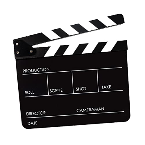 VILLCASE Clapperboard Acrylic Film Props Movie Clapperboard for Filmmaking Role Play