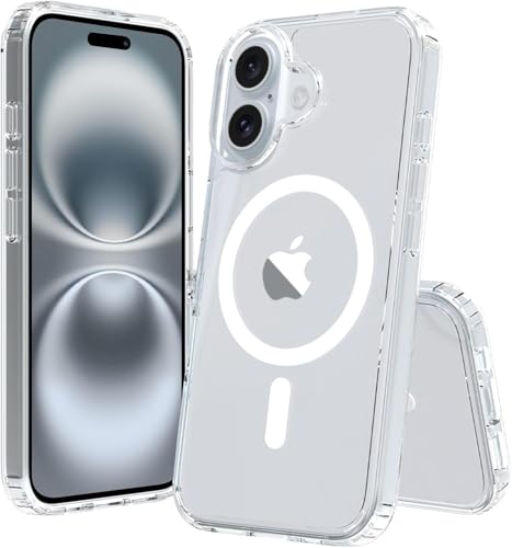 Image of QsmQam Compatible for iPhone 16 Back Case Cover | Ultra Hybrid | Compatible with MagSafe| Military-Grade Protection| Transparent Back Case Cover for iPhone 16 - (Polycarbonate|Clear)