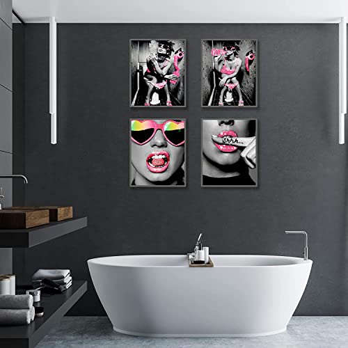 MKHFUW Modern Women's Bathroom Poster, Fashionable Bathroom Wall Decoration 6-Piece Set, Bathroom Art - Image 2
