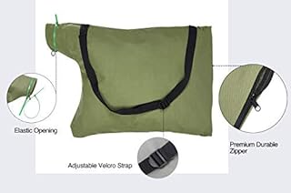 Mardili Replacement Leaf Blower Vacuum Zippered Bottom Dump Bag for Ultra Blower Rake & Vacuum Leaf Blowers (Green)