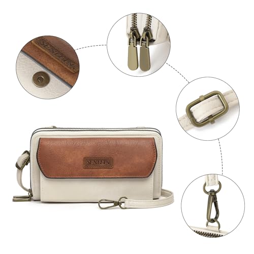 Image of SENDEFN Small Crossbody Phone Purses for Women Vegan Leather Crossbody Bags Shoulder Handbags