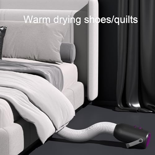 ZJchao Portable Clothes Dryer, 2 Gears Mini Laundry Dryer Low Noise Even Heating Clothes Dryer Machine Drying Device Portable Dryer Mini Dryer with Shoe Drying Tube for Apartment RV