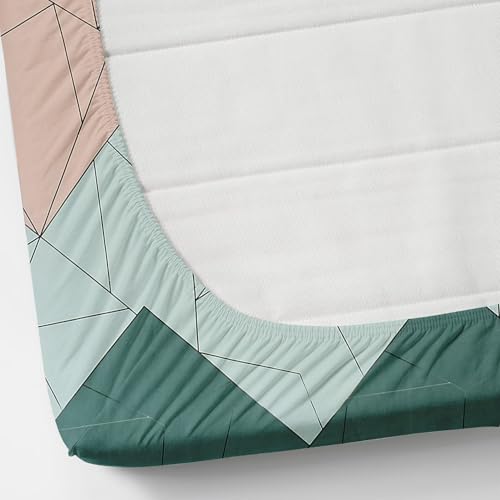 Image of VOMZER Premium 320 TC Fitted Bed Sheet with Full Elastic - Deep Pocket Design - Wrinkle Resistant Fitted Bedsheet Double King 72x78 Pasta Green