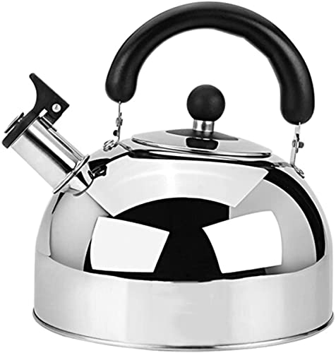 AWAING Bouilloire Sifflante Théière Bouilloire en Acier Inoxydable avec poignée résistante à la Chaleur et buse de coulée Droite Bouilloire Induction(Size:6L) Cover