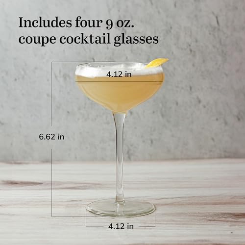 Libbey Signature Kentfield Coupe Cocktail Glasses Set of 4, Classic Tall Stemmed Glass Cup, Champagne Coupe Glasses Gift Set for Weddings, Birthdays by Libbey - Image 5