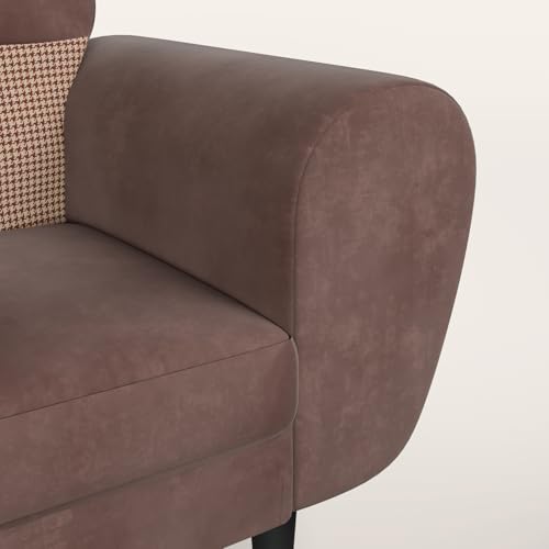 Image of GODREJ INTERIO Bobbin VLX 5-Seater Fabric Sofa Set (3 Seater + 1 Seater + 1 Seater), 3-Year Warranty, Choco