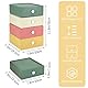 4 PCS Stapelbare Schubladenboxen, Aufbewahrungsbox mit 4 Kunststoff Schubladen, Plastik Schreibtisch Veranstalter Schubladen Mit 2 Tabs Büro Make Up, Schlafsaal, Badezimmer (4 Farbe)