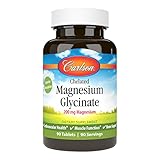 Carlson - Chelated Magnesium, 200 mg - Superior Absorption, Heart & Muscle Function, Bone Support, 90 tablets