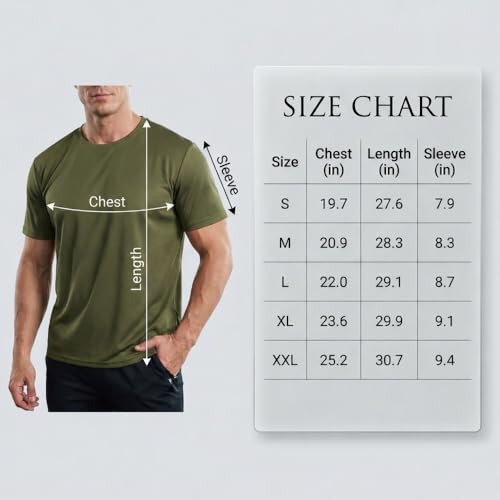 Image of 2Pcs Men's Short-Sleeve Sports T-Shirts, Quick-Drying and Breathable Tops for Gym, and Running