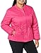 Amazon Essentials Women's Waist Padded Bomber Jacket, Hot Pink, Large