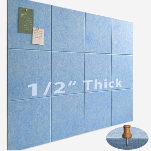 Large Cork Board for Office Wall Decor,48"x36"-12 Pack Felt Wall