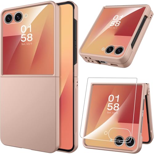 Coque Galaxy Z Flip 7 Miimall rigide dorée avec protection écran