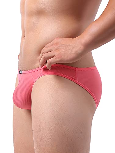 iKingsky Men's Four Way Stretch Briefs Soft Striped Underwear Sexy Low Rise Underpanties for Men3